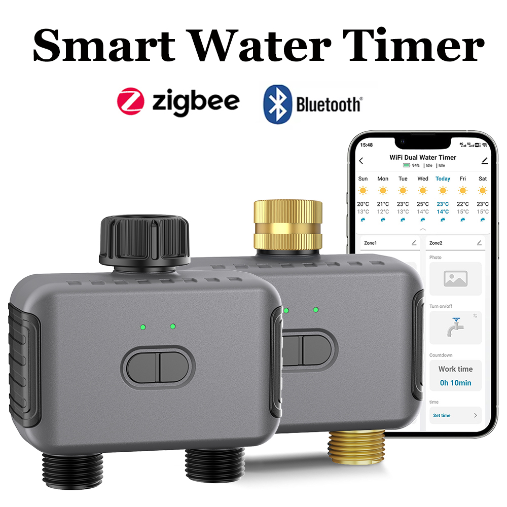 Smart Home Zigbee - Minuterie d'eau intelligente Tuya Zigbee/BT, contrôleur