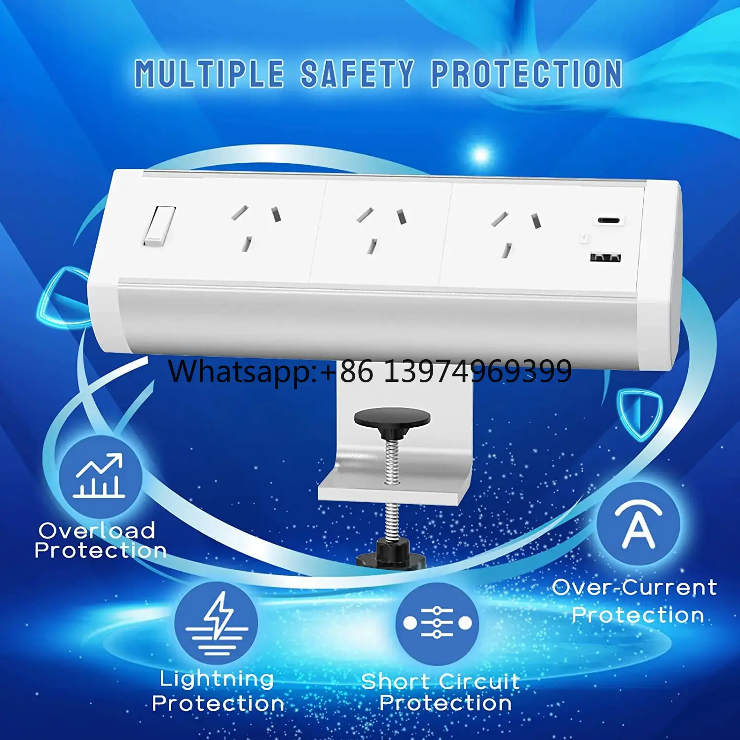 Smart Power Strip - Multiprise d'alimentation commutable en alliage d'aluminium