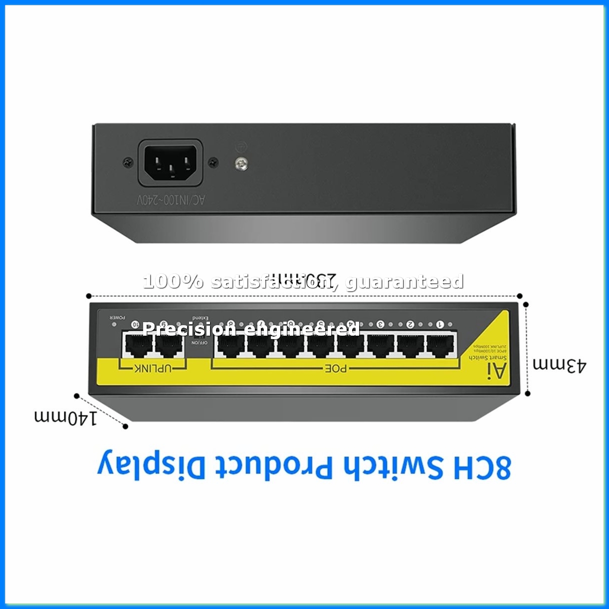 Security Ip Camera - Commutateur POE 48V 8 ports Ethernet