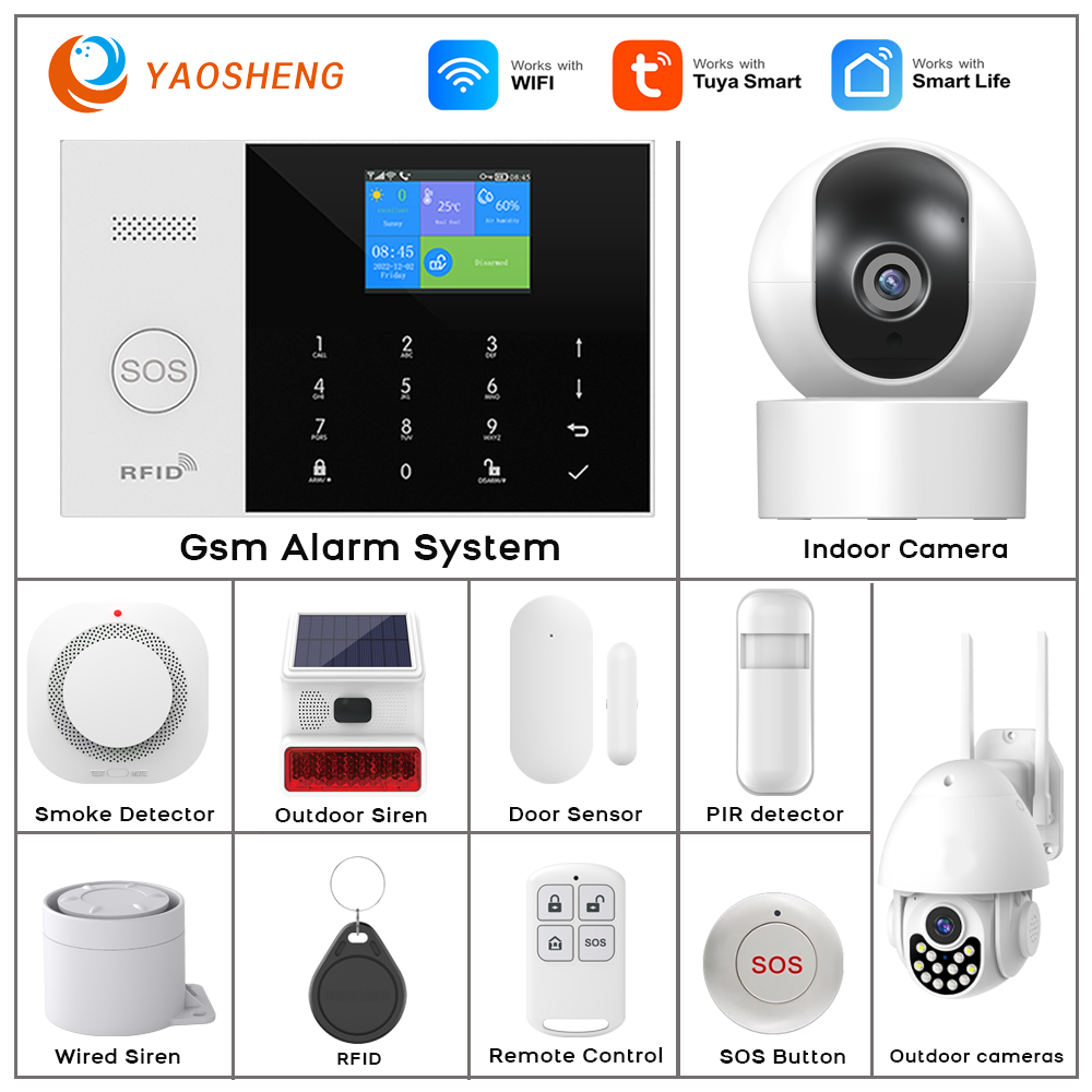 Smart Home Ecosystems - Système d'alarme de sécurité domestique 4G,