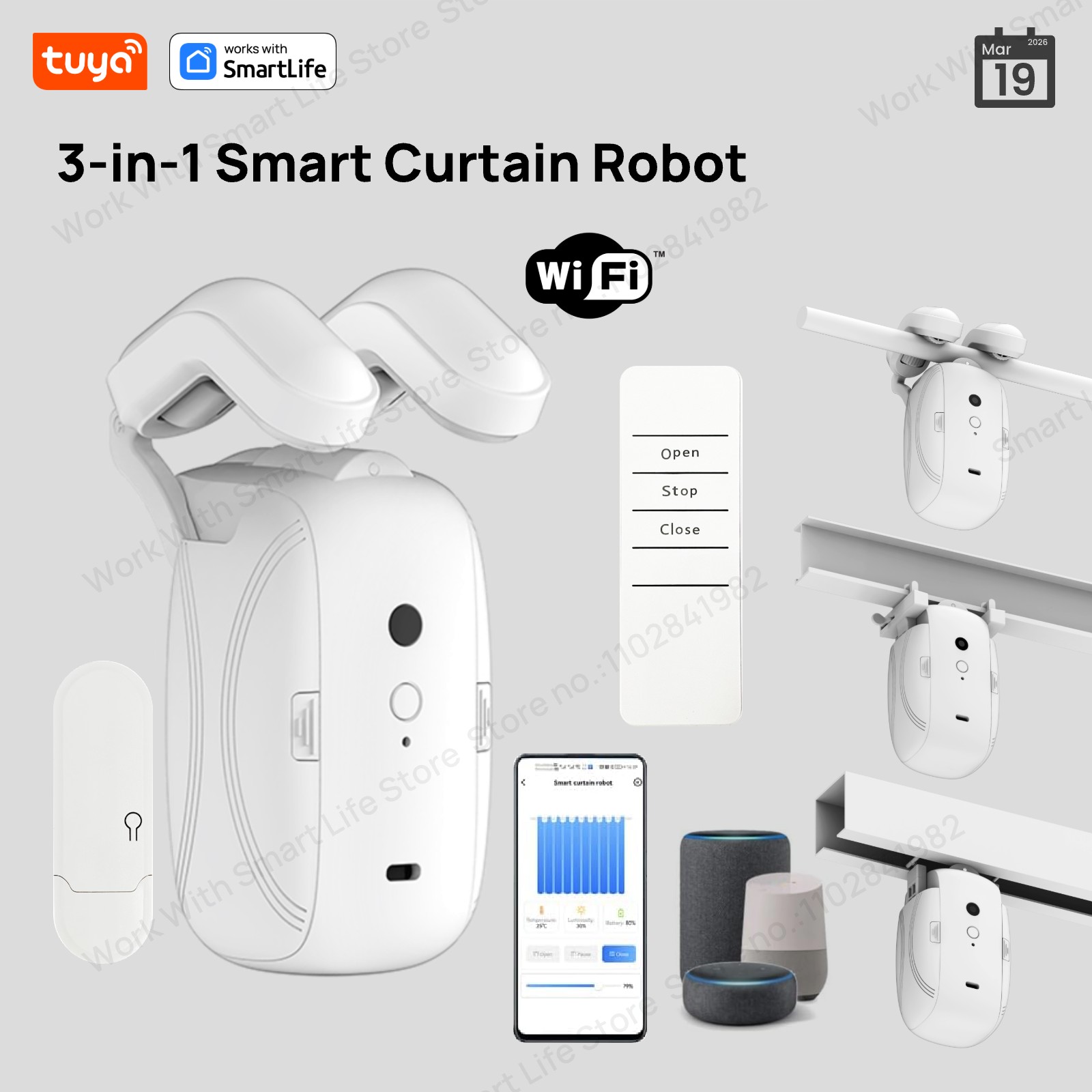 Smart Home Hub Ikea - 1/2 Robot de rideau intelligent WiFi