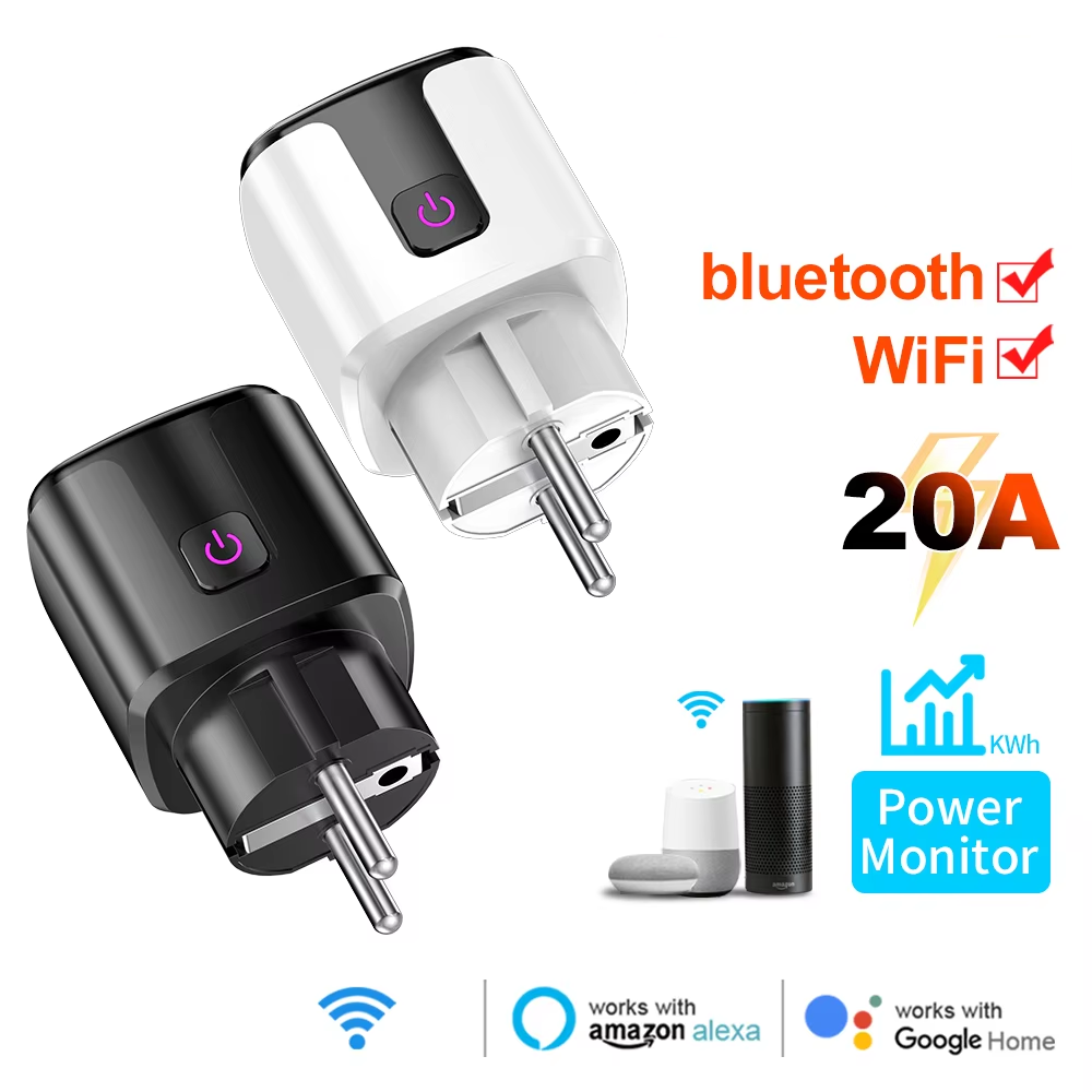 Smart Home Europe - Prise intelligente WiFi+Bluetooth 20A EU avec