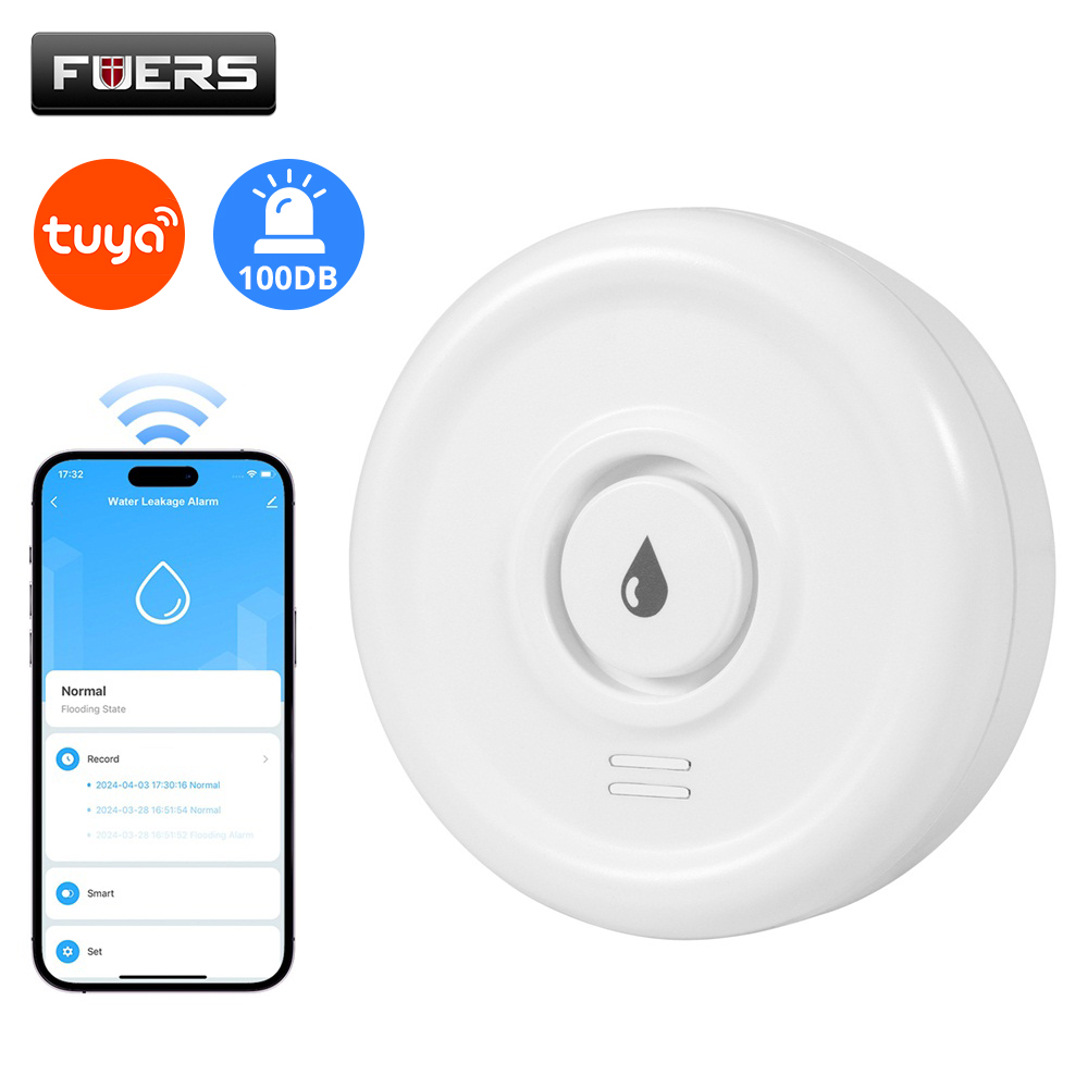 Smart Home Ecosystems - Fuers-Détecteur de fuite d'eau, alarme domestique