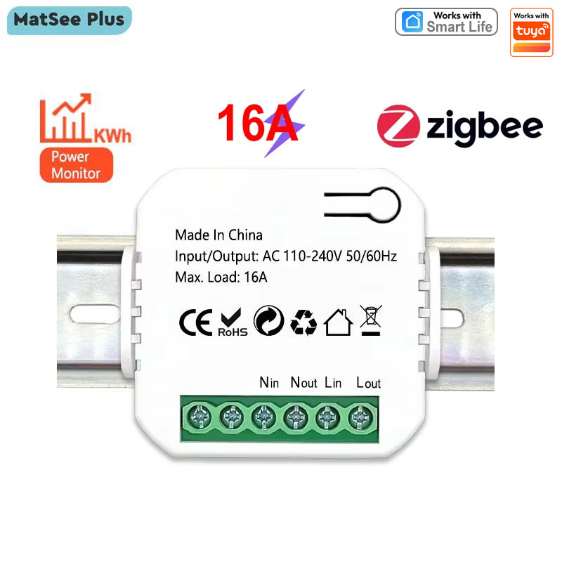 Smart Home Plus - Interrupteur intelligent ZigBee, moniteur d'énergie électrique,