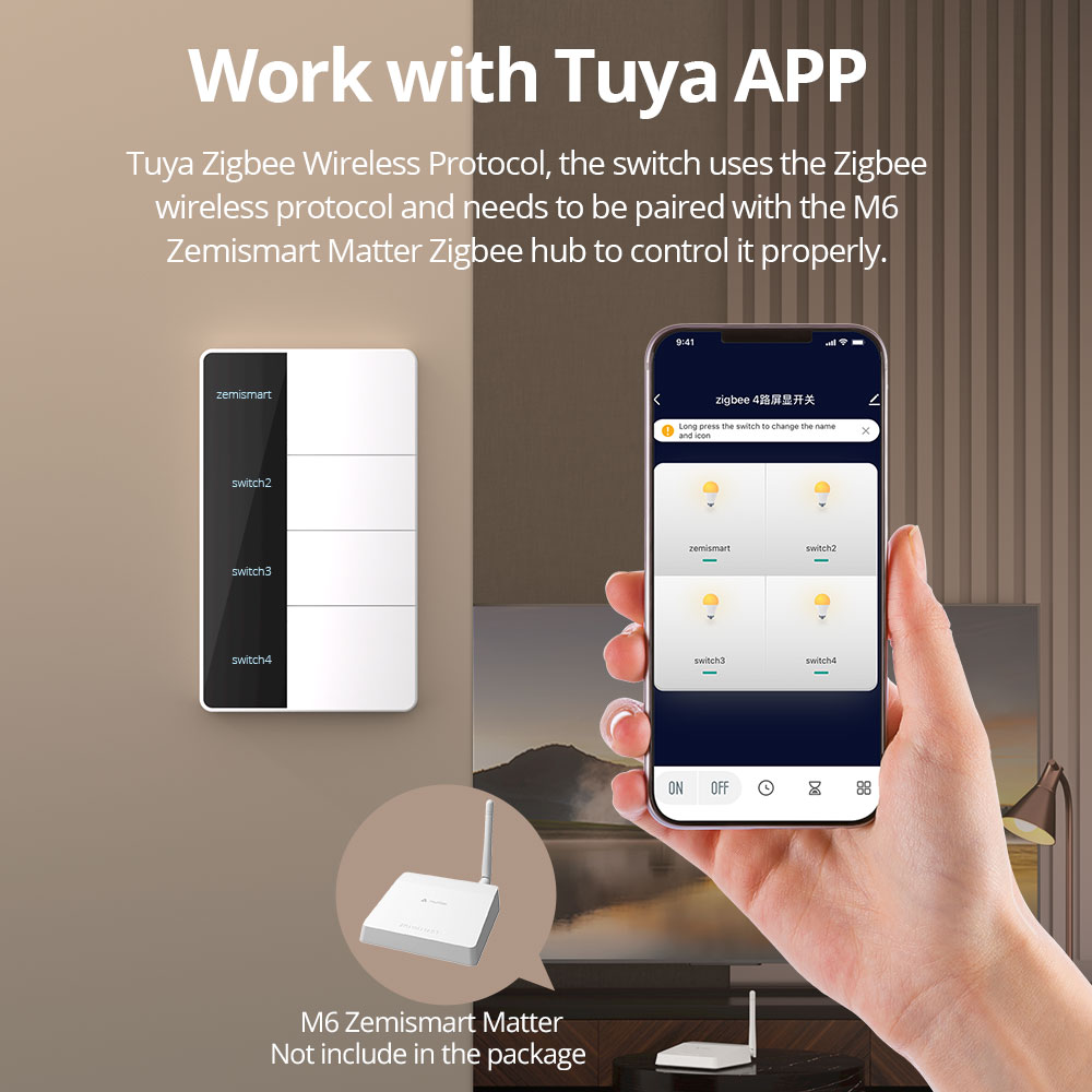 Interrupteur à bouton-poussoir - Smart Home Zigbee avis et prix