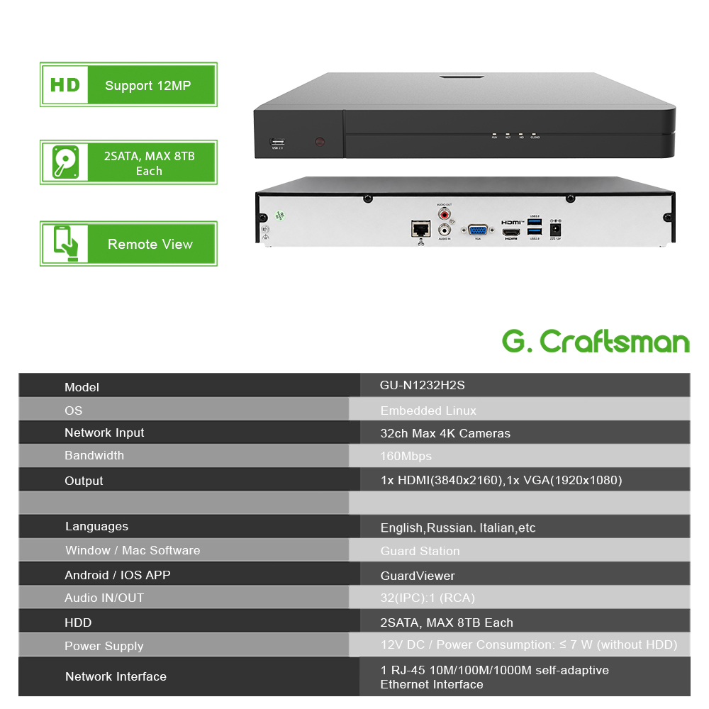 UNI 32CH NVR 12MP enregistreur - Security Ip Camera avis et prix