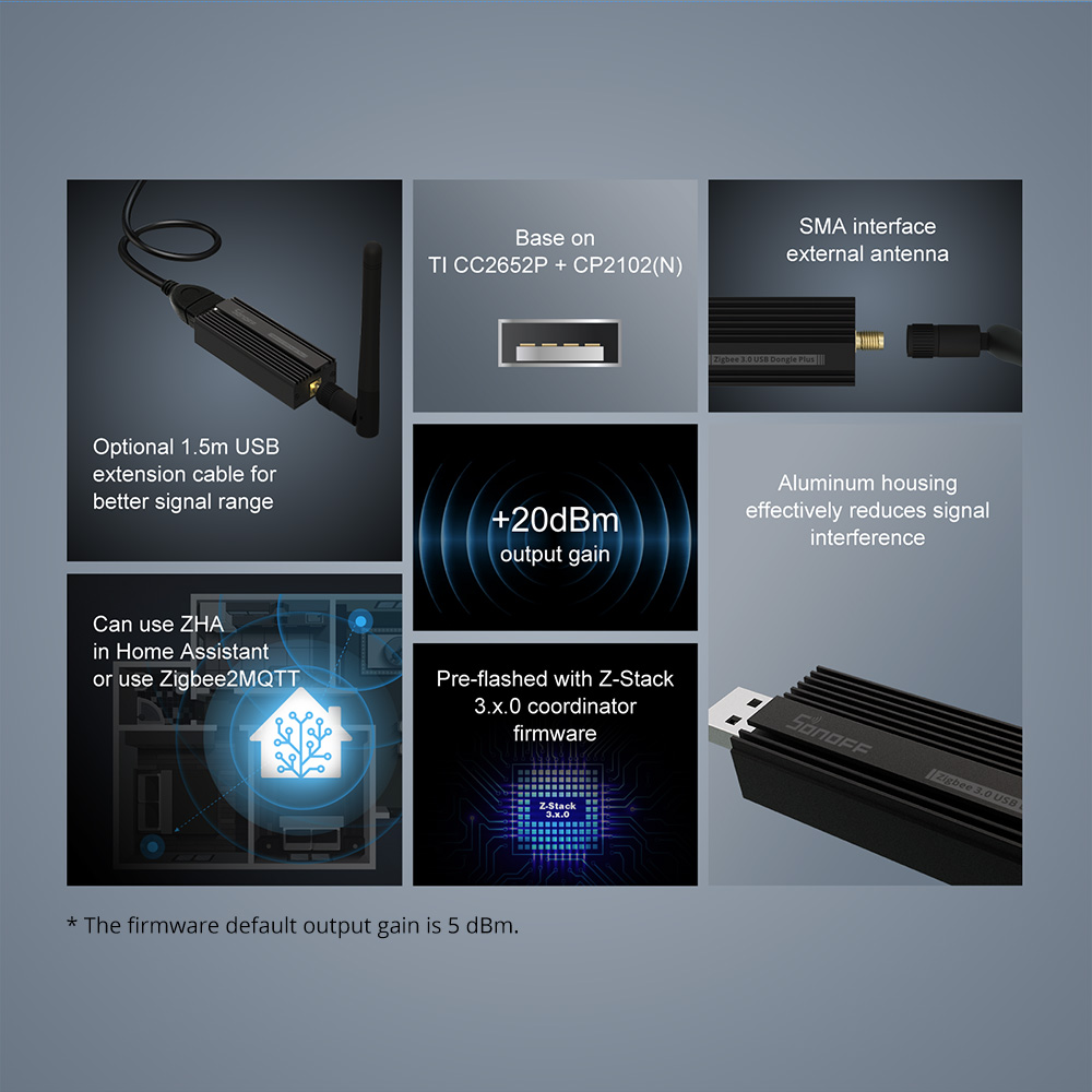 Passerelle Zigbee SONOFF 3.0 Z - Smart Home Mqtt avis et prix