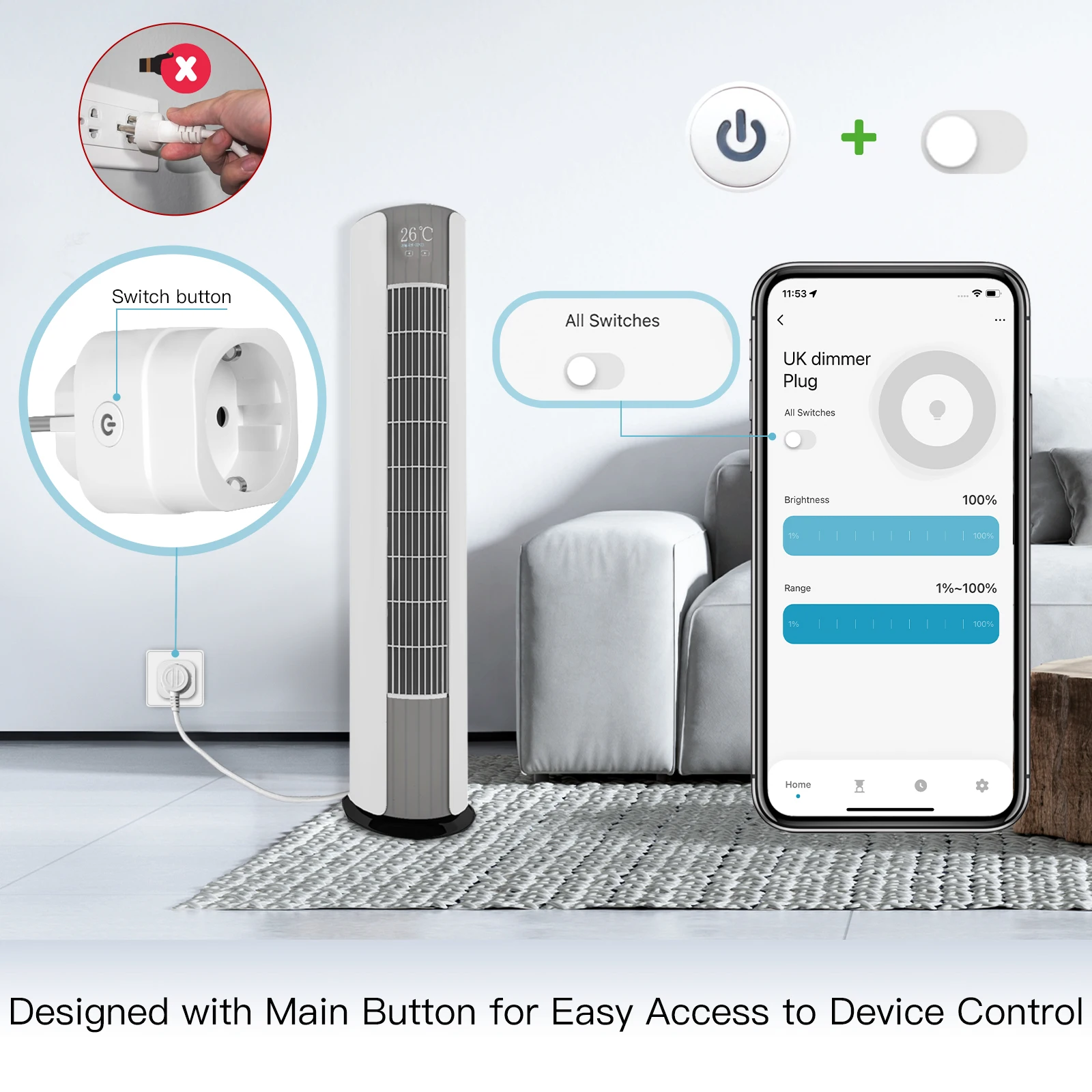 Prise intelligente WiFi MOES T - Smart Home Europe avis et prix