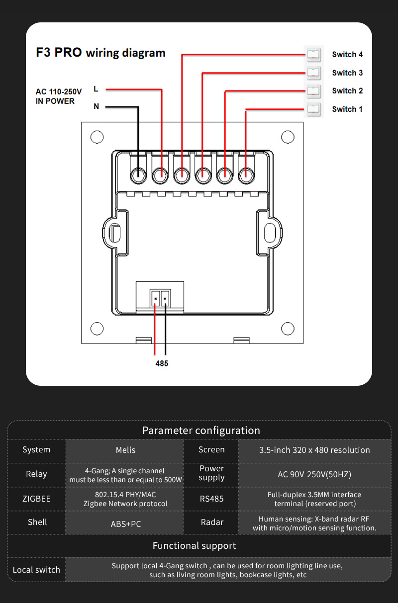 Interrupteur intelligent F3 Pr - Smart Home Zigbee avis et prix